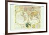 Stereographic Map of the Earth & the Moon-Samuel Dunn-Framed Art Print