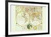 Stereographic Map of the Earth & the Moon-Samuel Dunn-Framed Art Print