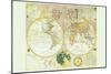 Stereographic Map of the Earth & the Moon-Samuel Dunn-Mounted Art Print