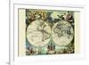 Stereographic Map of the World-Moses Pitt-Framed Art Print