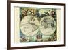 Stereographic Map of the World-Moses Pitt-Framed Art Print