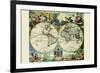 Stereographic Map of the World-Moses Pitt-Framed Art Print