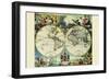 Stereographic Map of the World-Moses Pitt-Framed Art Print