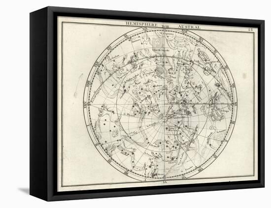 Stereographic Southern Hemisphere, 1687-Science Source-Framed Stretched Canvas
