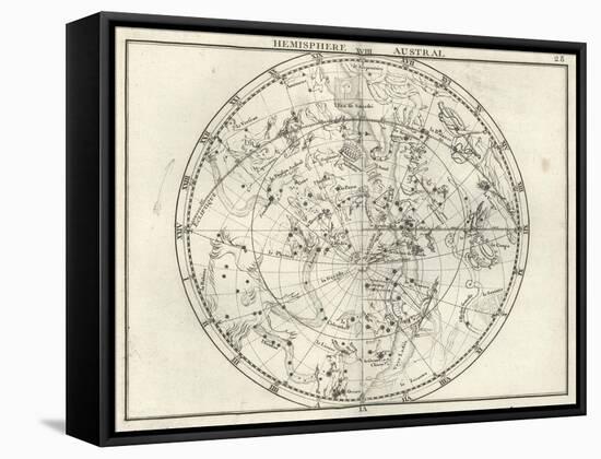 Stereographic Southern Hemisphere, 1687-Science Source-Framed Stretched Canvas