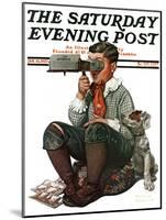 "Stereopticon" or "Sphinx" Saturday Evening Post Cover, January 14,1922-Norman Rockwell-Mounted Giclee Print