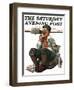 "Stereopticon" or "Sphinx" Saturday Evening Post Cover, January 14,1922-Norman Rockwell-Framed Giclee Print