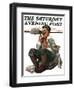 "Stereopticon" or "Sphinx" Saturday Evening Post Cover, January 14,1922-Norman Rockwell-Framed Giclee Print