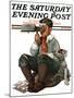"Stereopticon" or "Sphinx" Saturday Evening Post Cover, January 14,1922-Norman Rockwell-Mounted Giclee Print