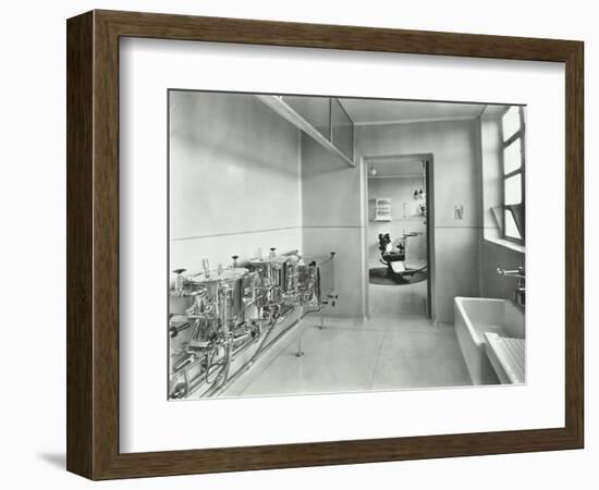 Sterilizing and Dental Theatre, Saint Ebbas Hospital, Surrey, 1938-null-Framed Photographic Print