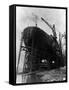 Stern of Ocean Liner Queen Elizabeth-null-Framed Stretched Canvas