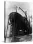 Stern of Ocean Liner Queen Elizabeth-null-Stretched Canvas