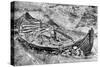 Stern View of the Oseberg Viking Ship after Months of Excavation, Norway, C1904-1905-null-Stretched Canvas