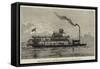 Stern-Wheel Steamer of Steel for River Magdalena, South America-null-Framed Stretched Canvas