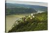 Sterrenberg Castle and River Rhine, Rhineland-Palatinate, Germany, Europe-Jochen Schlenker-Stretched Canvas