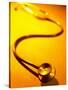 Stethoscope on Yellow Surface-null-Stretched Canvas
