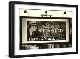 Stetson Hat Billboard-null-Framed Art Print