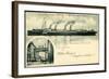 Stettin Bredow, Vulcan, Hapag, Dampfer Deutschland-null-Framed Giclee Print