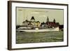 Stettin in Pommern,Dampfer, Henterrasse Mit Hertha-null-Framed Giclee Print