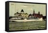 Stettin in Pommern,Dampfer, Henterrasse Mit Hertha-null-Framed Stretched Canvas