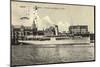 Stettin in Pommern, Hafen, Ausfahrt D. Dampfers Odin-null-Mounted Giclee Print