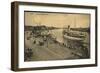 Stettin Pommern, Dampfschiffsbollwerk, Dampfer Hertha-null-Framed Giclee Print