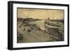 Stettin Pommern, Dampfschiffsbollwerk, Dampfer Hertha-null-Framed Giclee Print