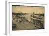 Stettin Pommern, Dampfschiffsbollwerk, Dampfer Hertha-null-Framed Giclee Print