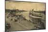 Stettin Pommern, Dampfschiffsbollwerk, Dampfer Hertha-null-Mounted Giclee Print