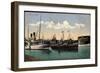 Stettin Pommern, Hafen, Dampfschiffe, Verkehr-null-Framed Giclee Print