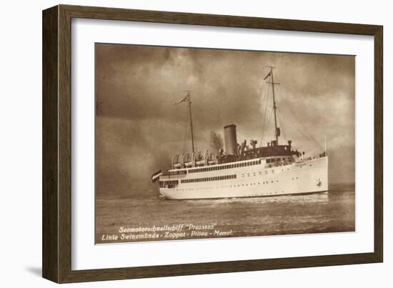 Stettiner Dampfschifffahrtsges., Dampfer Preußen-null-Framed Giclee Print