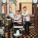 "Barber Getting Haircut," January 26, 1946-Stevan Dohanos-Giclee Print