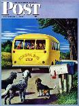 "School Bus," Saturday Evening Post Cover, September 2, 1944-Stevan Dohanos-Giclee Print