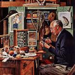 "Barber Getting Haircut," January 26, 1946-Stevan Dohanos-Giclee Print