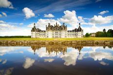 Chateau De Chambord, Unesco Medieval French Castle and Reflection. Loire, France-stevanzz-Photographic Print