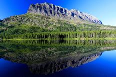 Grinnell Point and Fischercap Lake Mountain Reflection Glacier National Park Montana-Steve Boice-Laminated Photographic Print