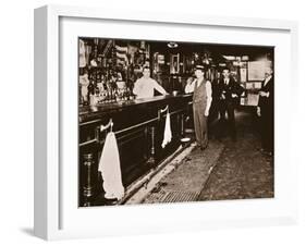 Steve Brodie in His Bar, the New York City Tavern-American Photographer-Framed Photographic Print