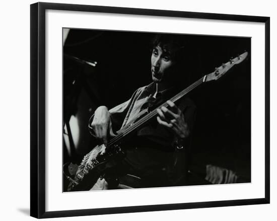 Steve Cook Playing Bass Guitar at the Stables, Wavendon, Buckinghamshire-Denis Williams-Framed Photographic Print