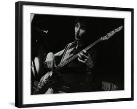 Steve Cook Playing Bass Guitar at the Stables, Wavendon, Buckinghamshire-Denis Williams-Framed Photographic Print