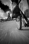 Biking Chicagos Lakefront BW-Steve Gadomski-Photographic Print