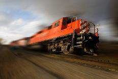 Speeding Locomotive-Steve mc-Stretched Canvas