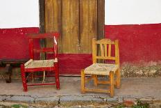 Mexico, Jalisco, San Sebastian del Oeste. Rustic Door and Chairs-Steve Ross-Photographic Print