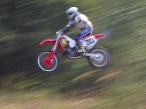 Motocross Racer Airborne-Steve Satushek-Photographic Print