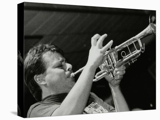 Steve Waterman Playing the Trumpet at the Fairway, Welwyn Garden City, Hertfordshire, 10 May 1992-Denis Williams-Stretched Canvas