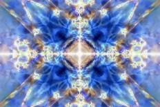 Light Blue Kaleidoscope Background-Steve18-Art Print