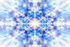 Light Blue Kaleidoscope Background-Steve18-Framed Art Print