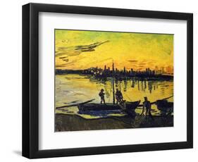 Stevedores in Arles-Vincent van Gogh-Framed Giclee Print