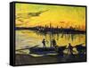 Stevedores in Arles-Vincent van Gogh-Framed Stretched Canvas