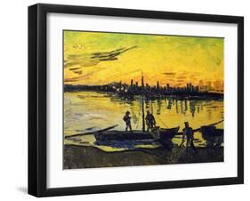 Stevedores in Arles-Vincent van Gogh-Framed Giclee Print