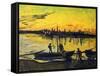 Stevedores in Arles-Vincent van Gogh-Framed Stretched Canvas